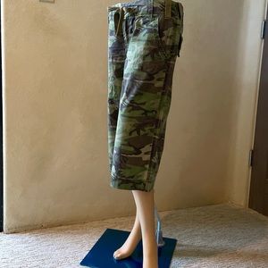 ROXY Camo Capri with Embroidered Floral Design
